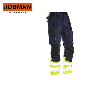 Käsityöhousut Jobman 2513 Navy Keltainen KL 1