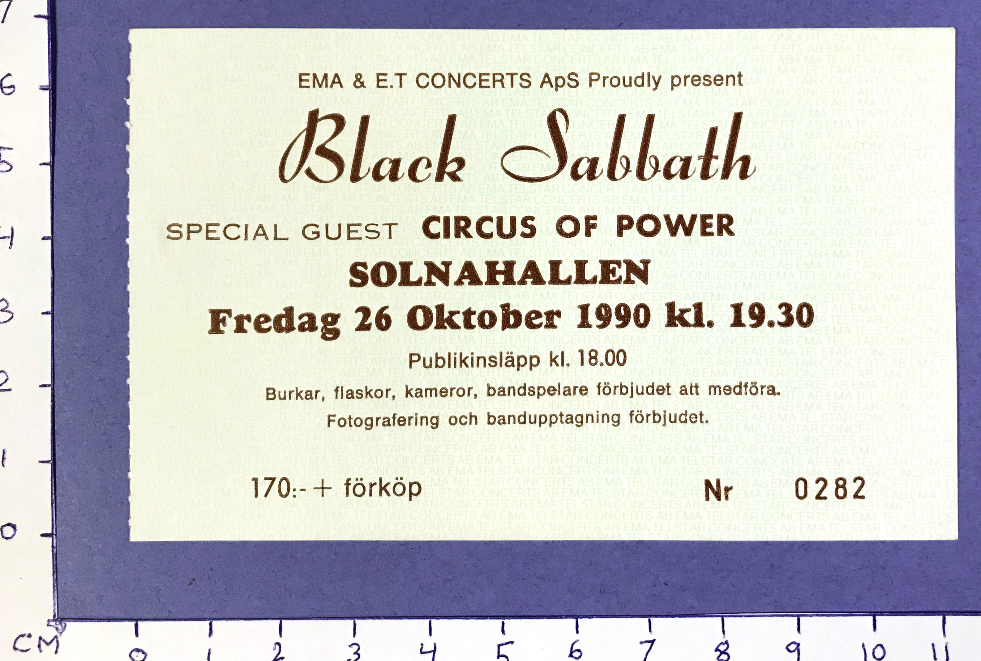 BLACK SABBATH - Stockholm 1990