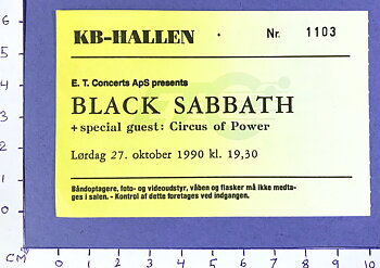BLACK SABBATH - Köpenhamn 1990