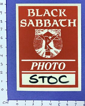 BLACK SABBATH - PHOTO Pass 1990