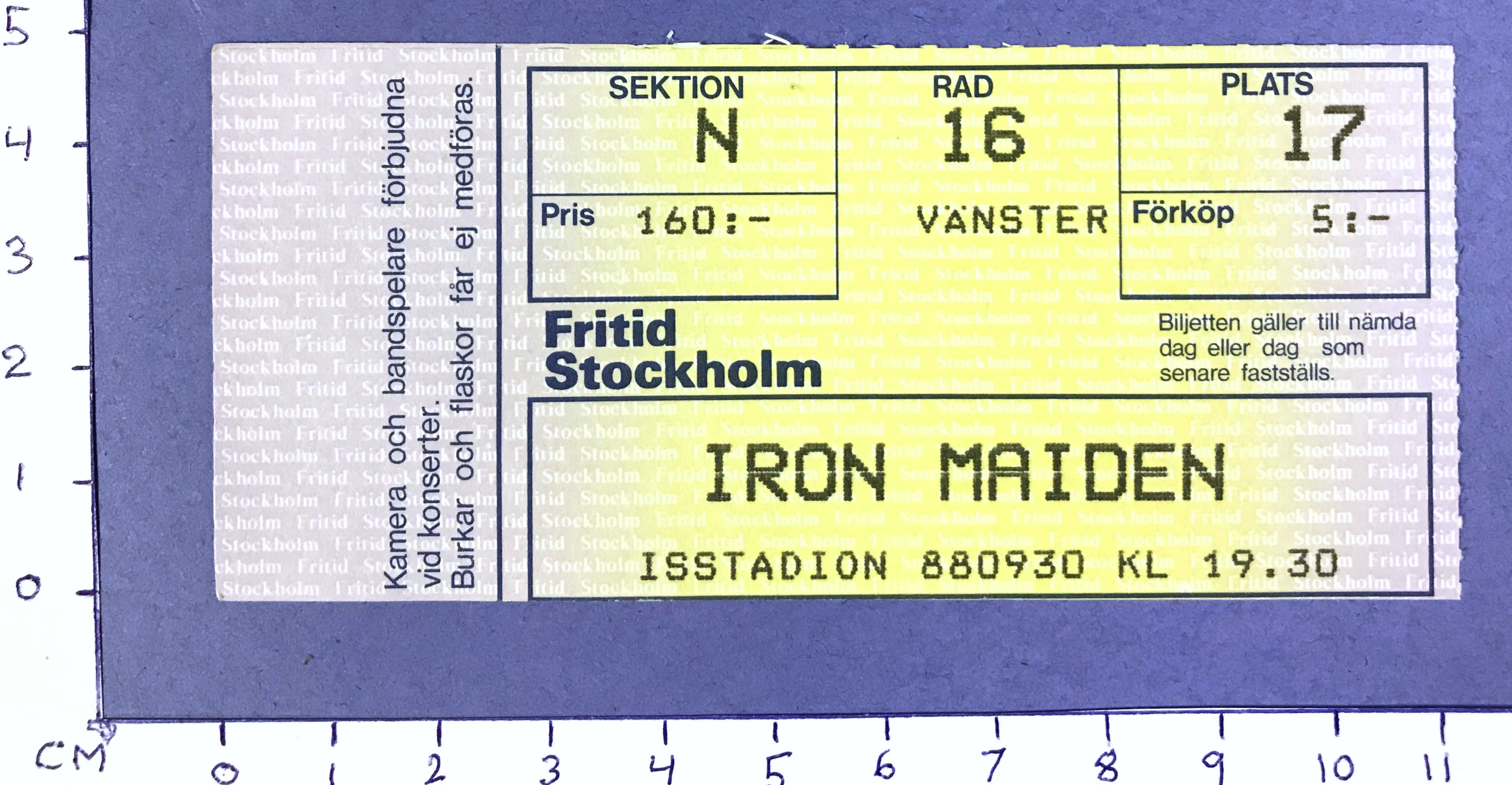IRON MAIDEN - Stockholm 1988