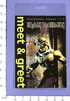 IRON MAIDEN - Meet & Greet Pass 1999
