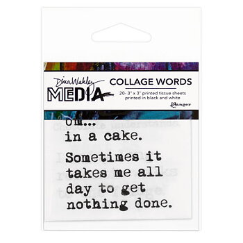 R Dina Wakley Media Tissue Pack 3X3 20/Pkg - Collage Word Pack 3