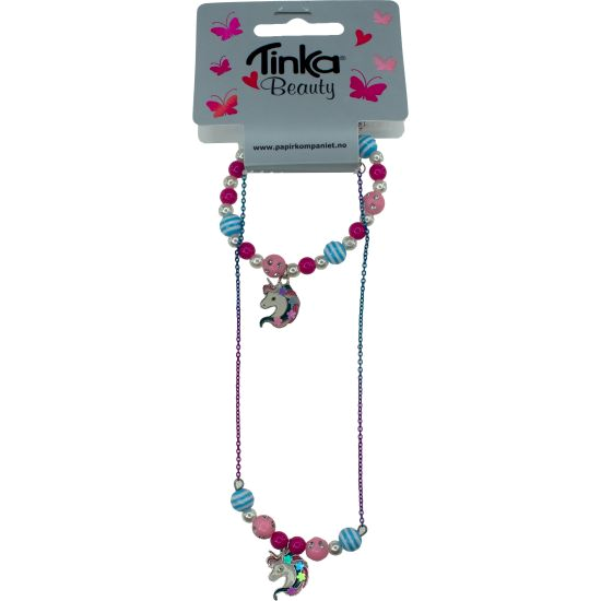 Halsband & Armband med Enhörning - Tinka