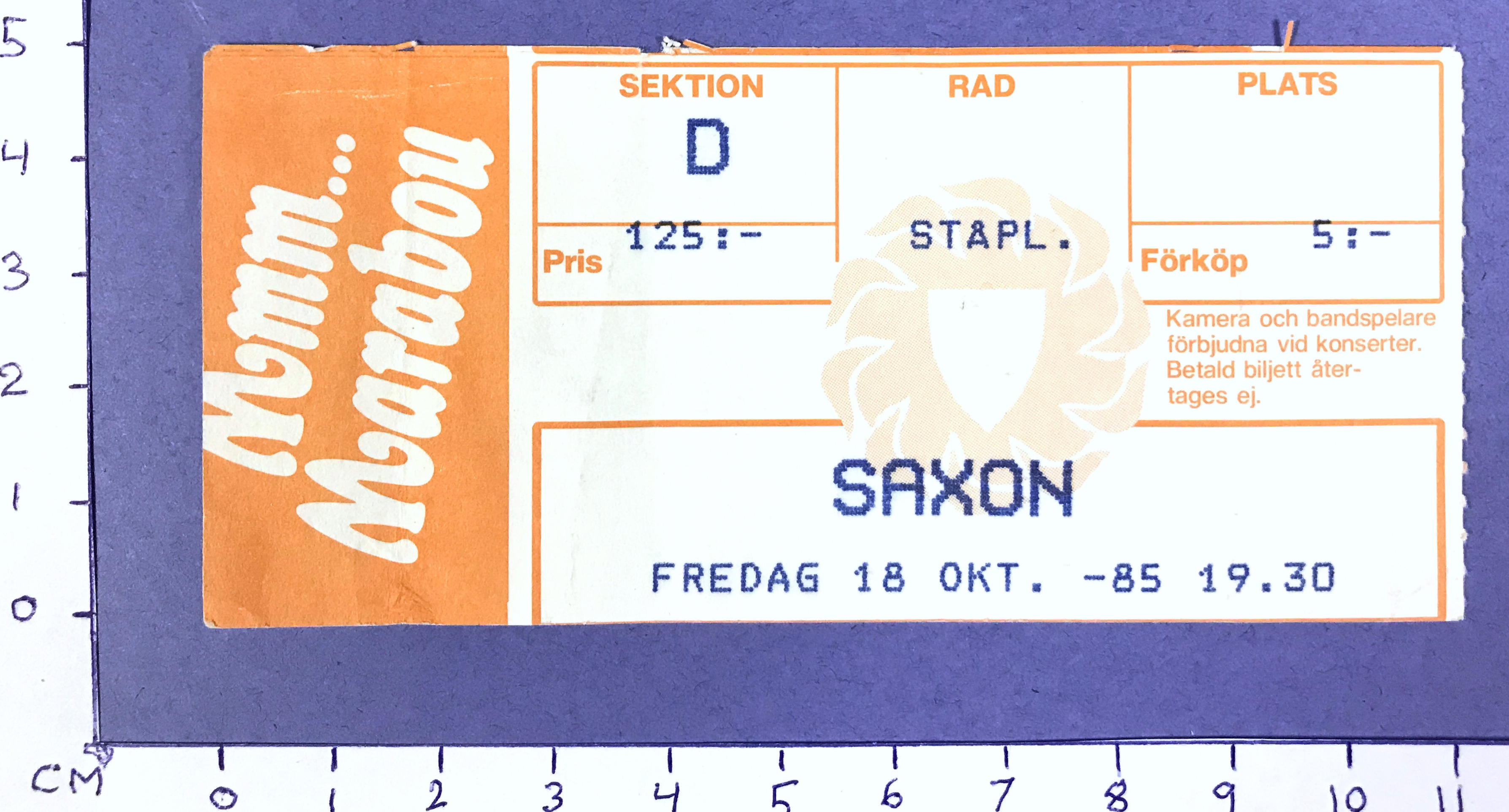 SAXON - Stockholm 1985