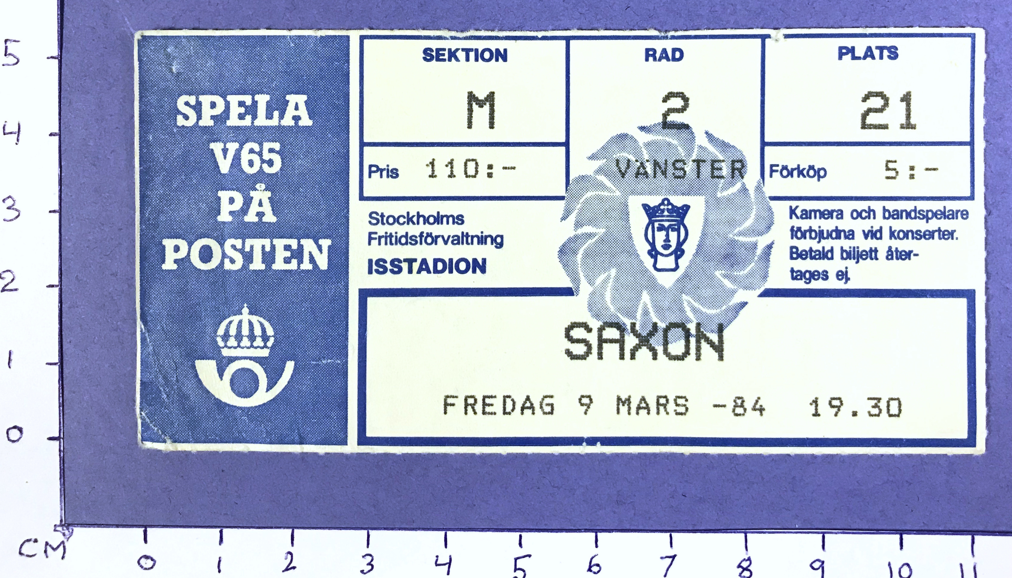SAXON - Stockholm 1984