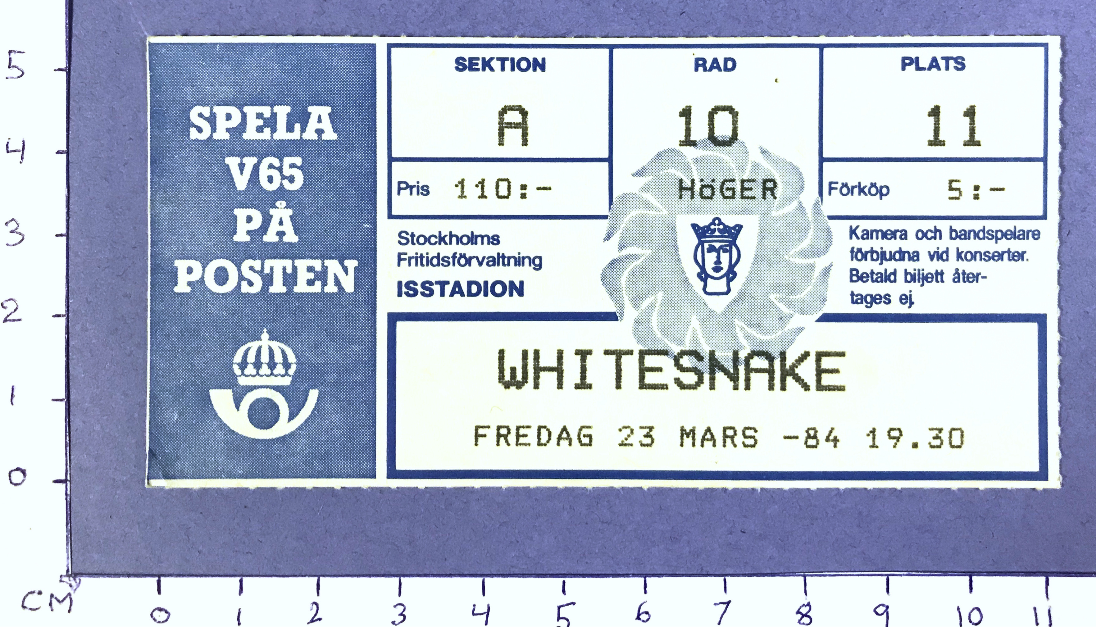 WHITESNAKE - Stockholm 1984