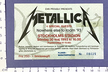 METALLICA - Stockholm 1993