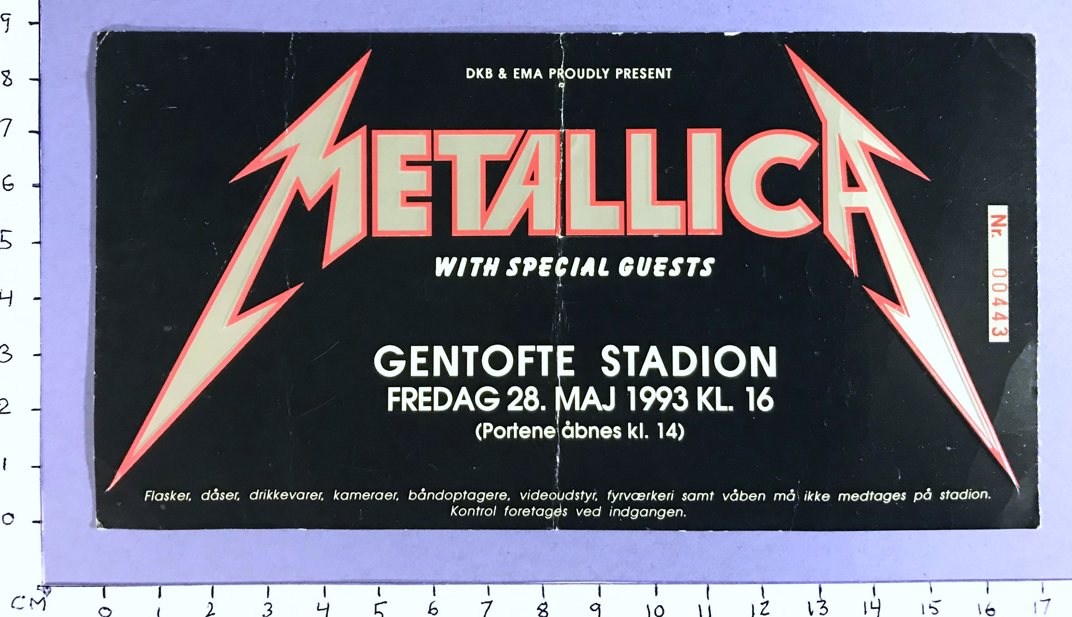 METALLICA - Gentofte (DK) 1993 - 2