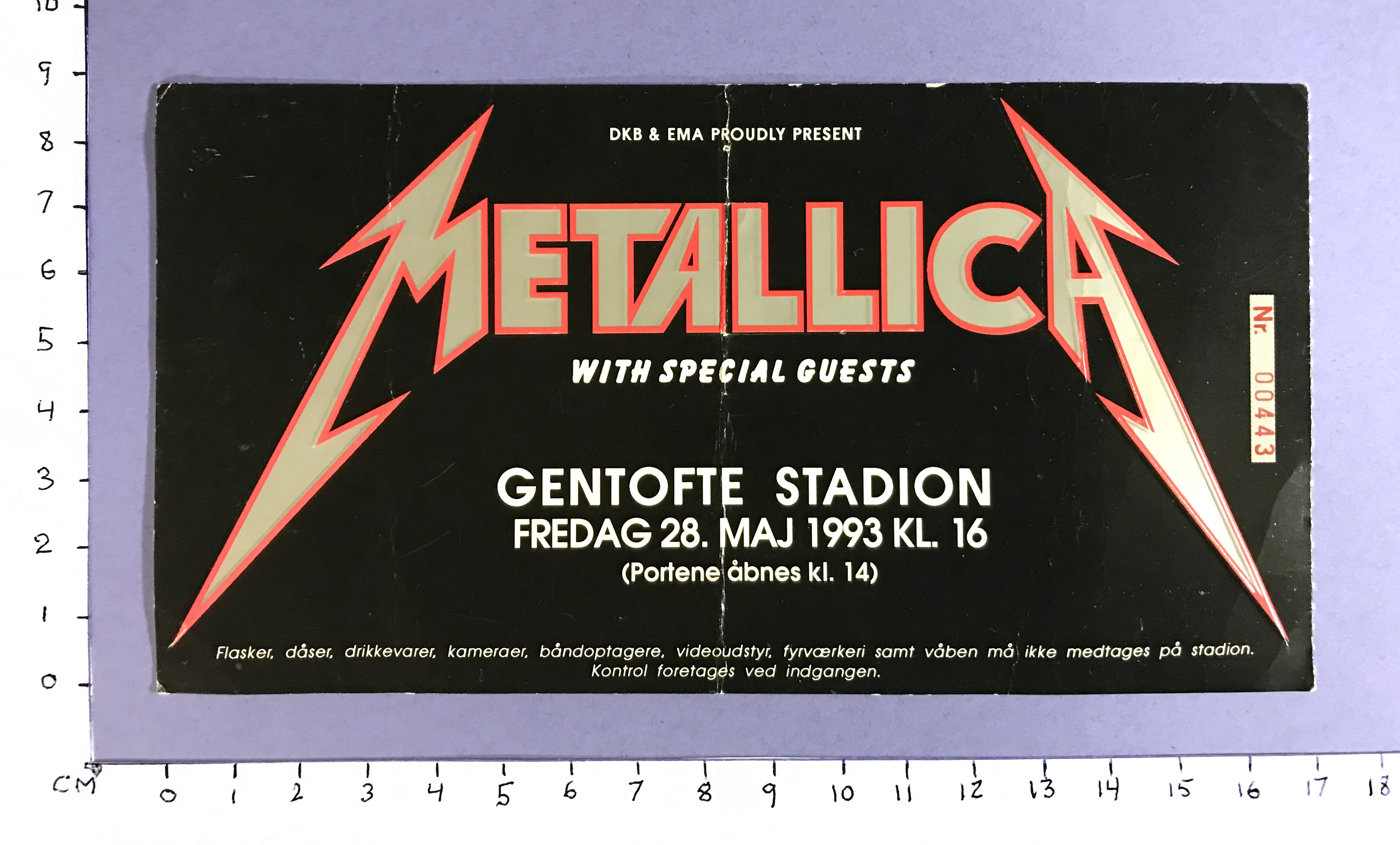 METALLICA - Gentofte (DK) 1993