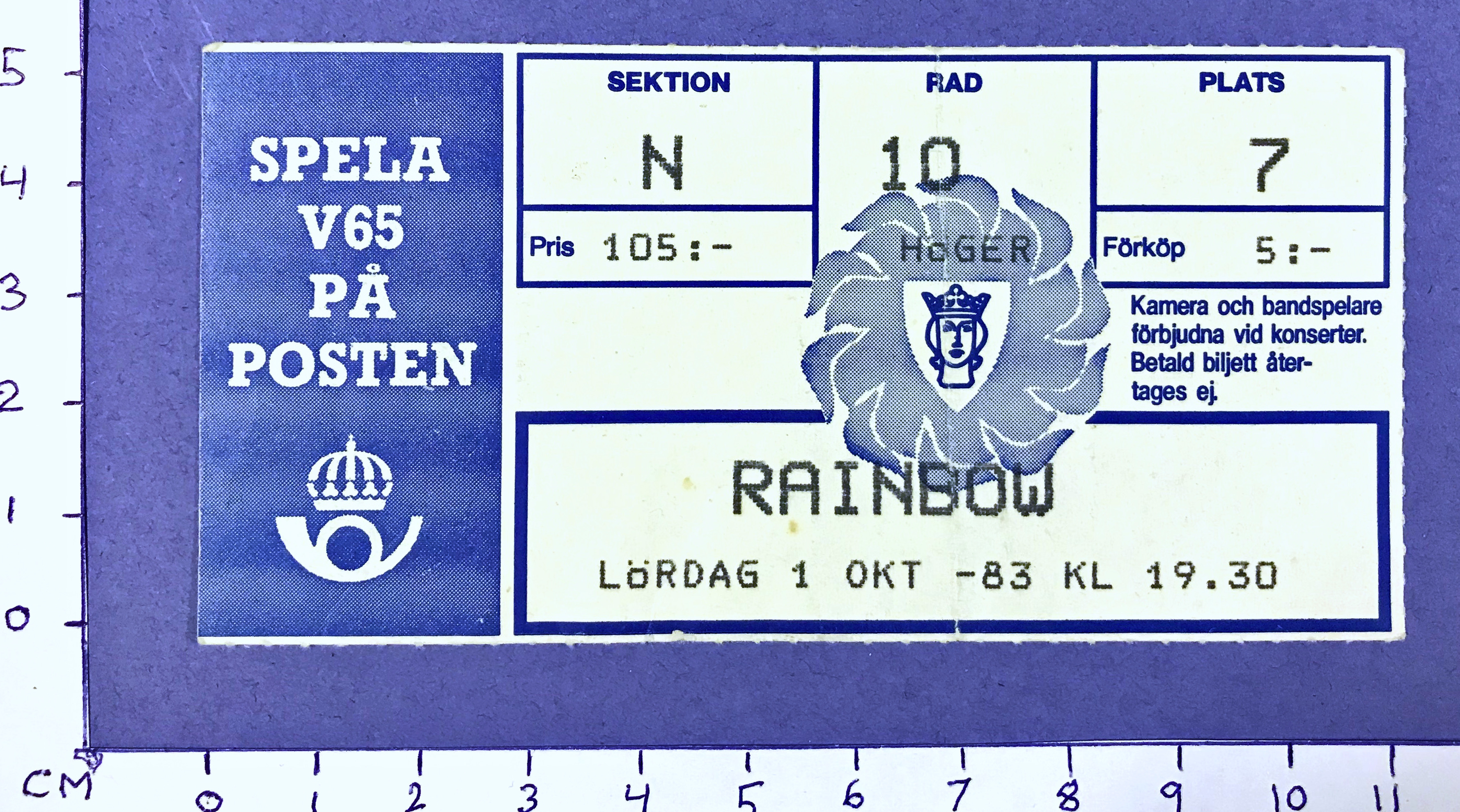 RAINBOW - Stockholm 1983