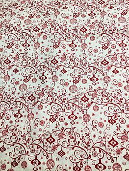 Jul Poplin Ornament Julgran med julgranskulor