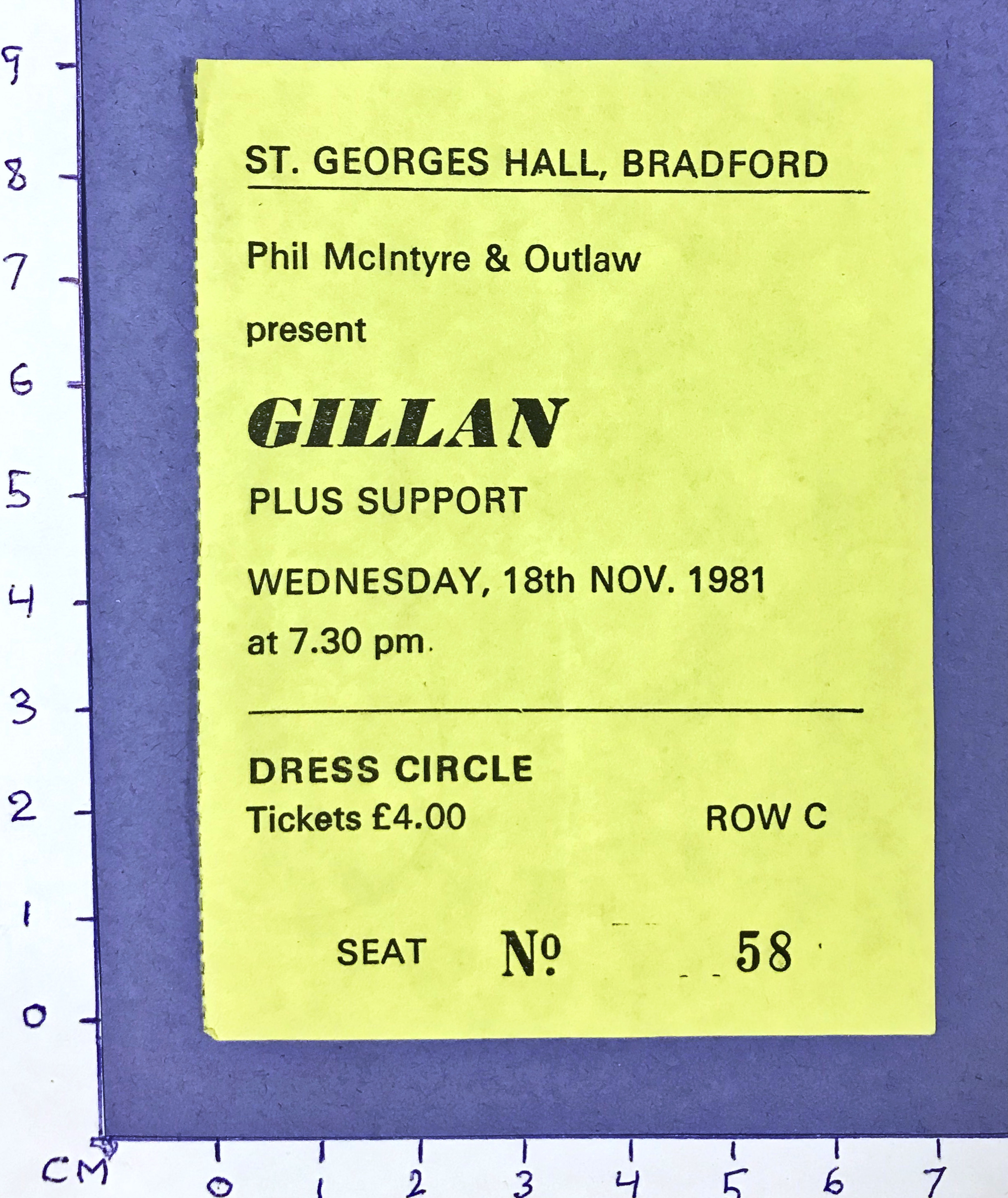 GILLAN - Bradford 1981