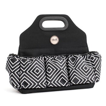 We R Memory Keepers Crafters Tote Bag - Black & White Diamond