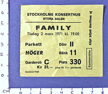 FAMILY - Stockholm 1971