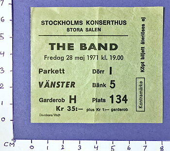 THE BAND - Stockholm 1971