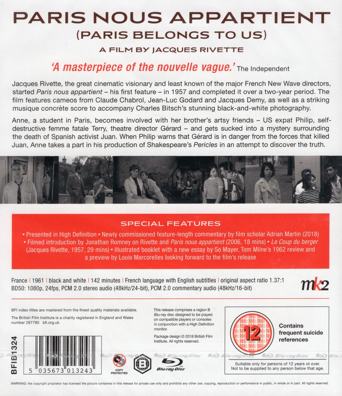 Paris Nous Appartient (ej svensk text) (Blu-ray) - 2