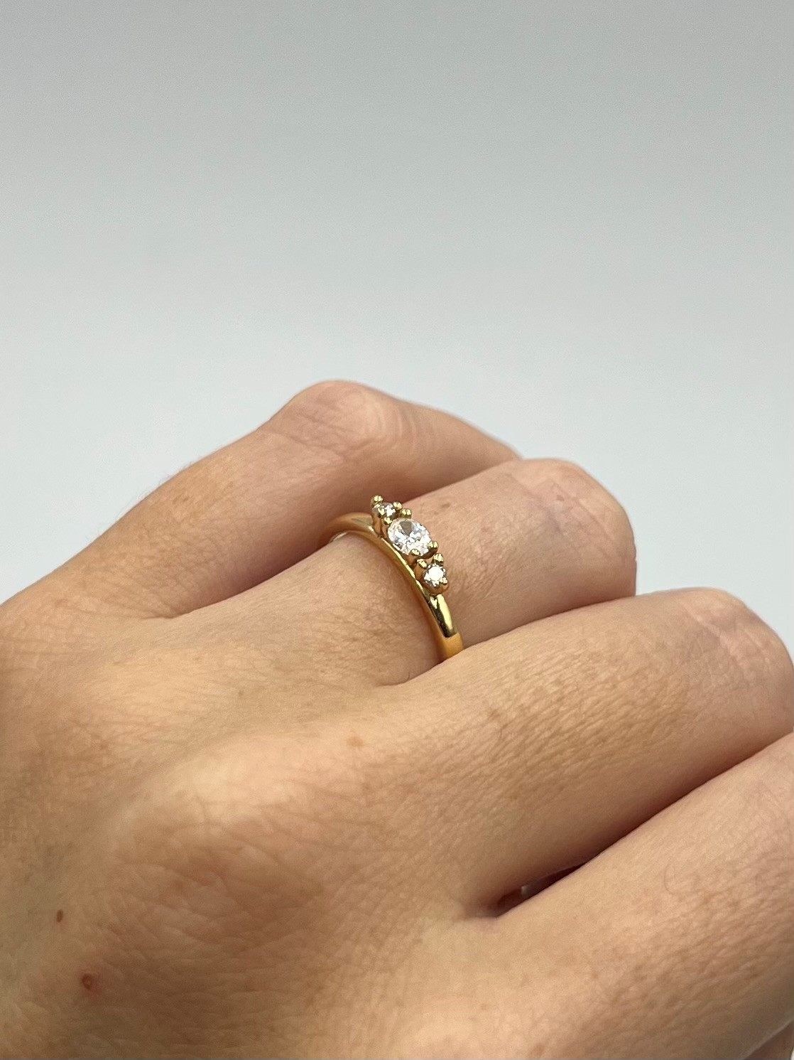 Ring Louise handgjord diamanter guld 18 karat 