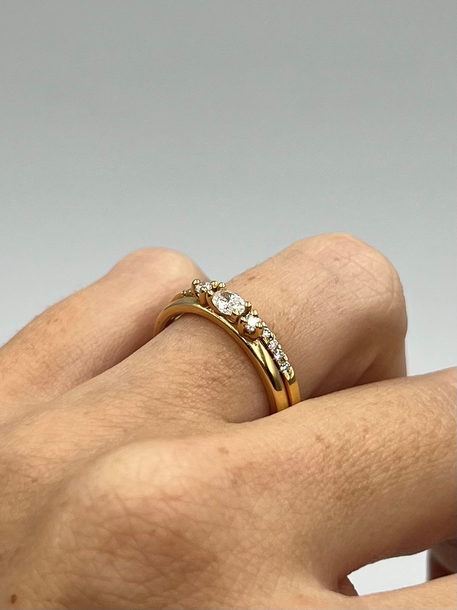 Ring Louise handgjord diamanter guld 18 karat  - 5