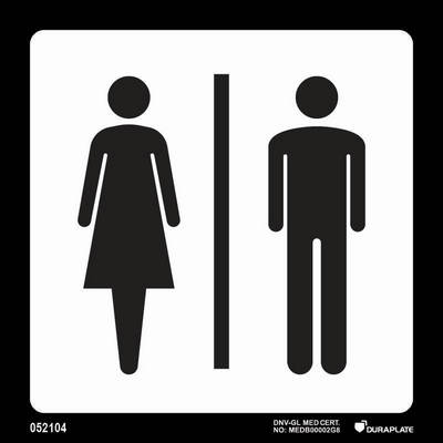 Marine Terminal & Airport Signs (ICAO 9363) "Toilets both" - IMPA 33.2408