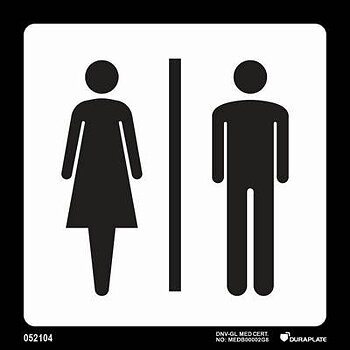 Marine Terminal & Airport Signs (ICAO 9363) "Toilets both" - IMPA 33.2408