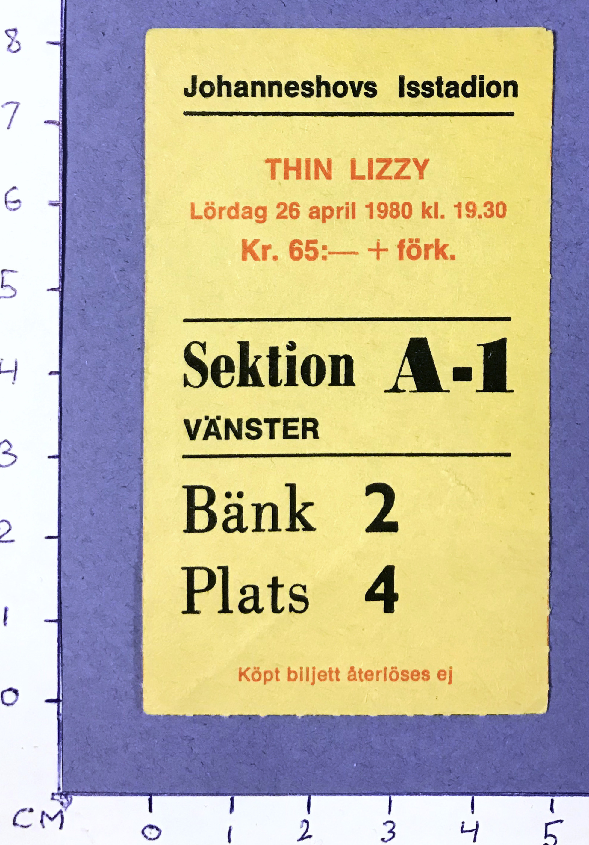 THIN LIZZY - Stockholm 1980