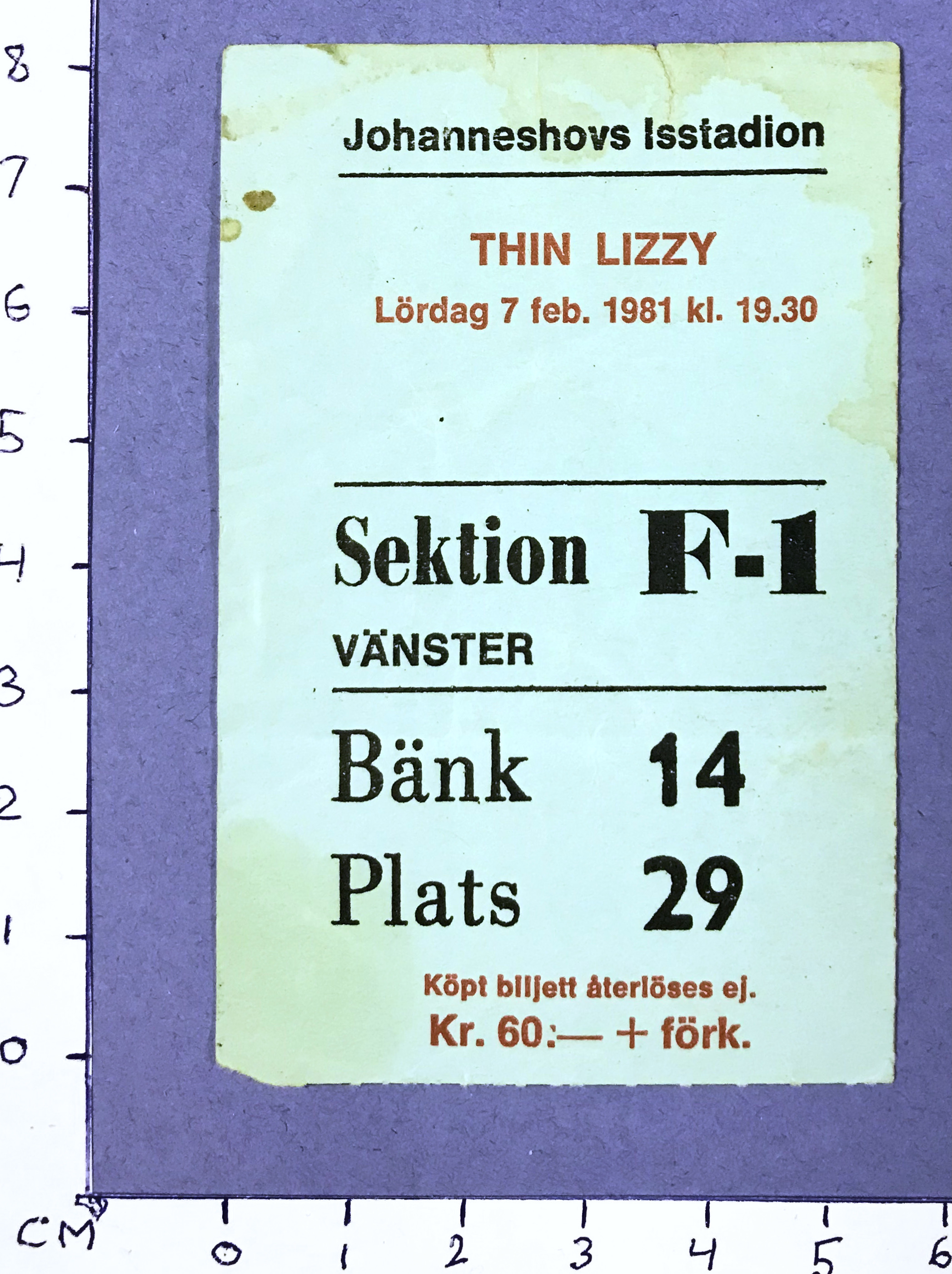 THIN LIZZY - Stockholm 1981