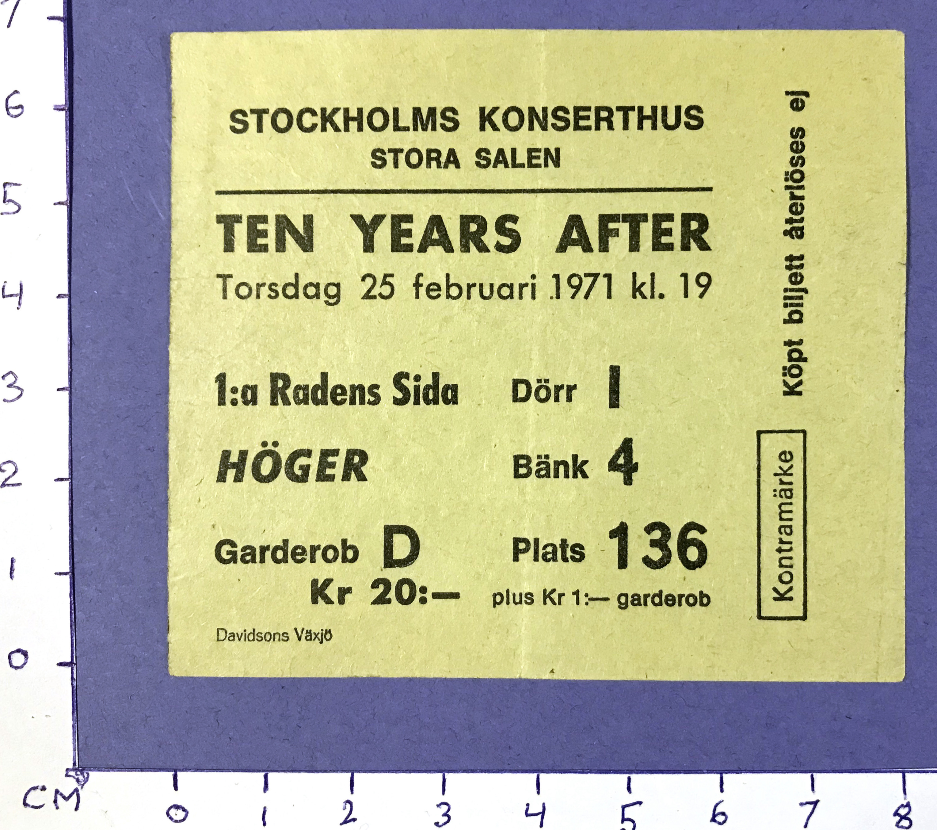 TEN YEARS AFTER - Stockholm 1971