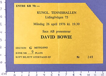 DAVID BOWIE - Stockholm 1976