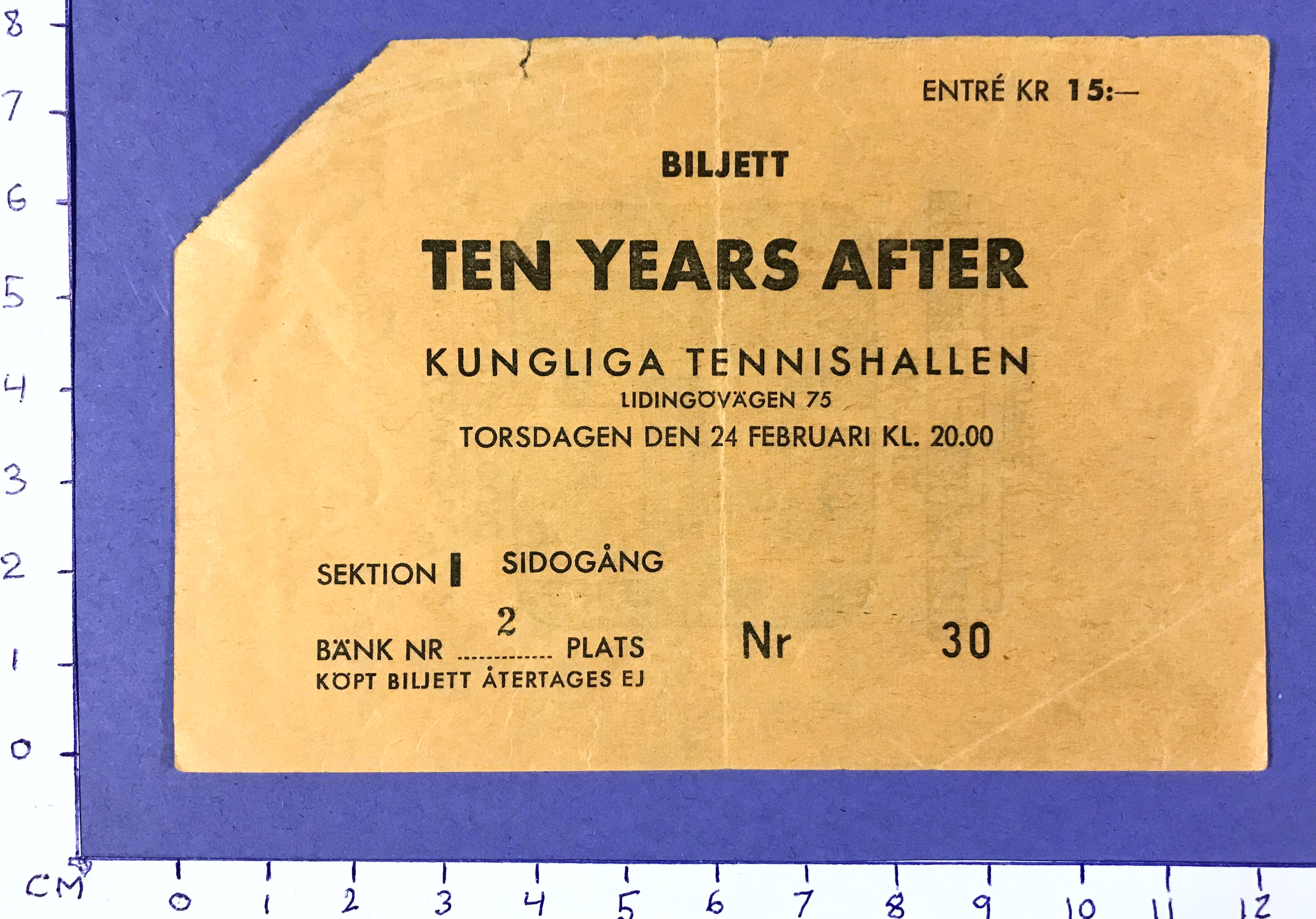 TEN YEARS AFTER - Stockholm 1972