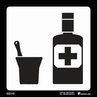 Marine Terminal & Airport Signs (ICAO 9363) "Pharmacy" - IMPA 33.2414