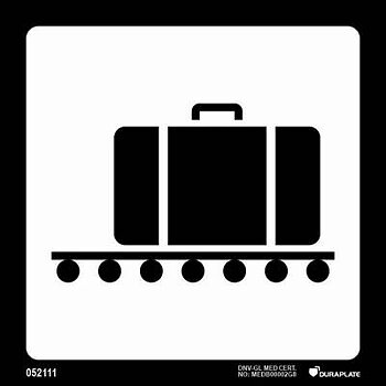 Färjeterminals- & flygplatsskylt (ICAO 9363) "Bagageutlämning" - IMPA 33.2415