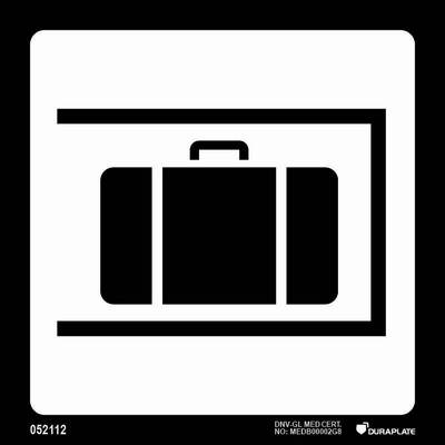 Färjeterminals- & flygplatsskylt (ICAO 9363) "Bagageförvaring" - IMPA 33.2417