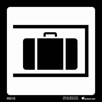 Färjeterminals- & flygplatsskylt (ICAO 9363) "Bagageförvaring" - IMPA 33.2417