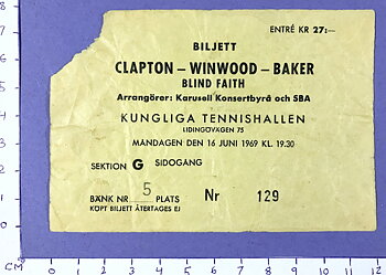 BLIND FAITH - Stockholm 1969