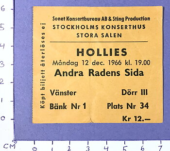 HOLLIES - Stockholm 1966