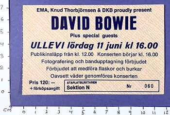 DAVID BOWIE - Gothenburg 1983