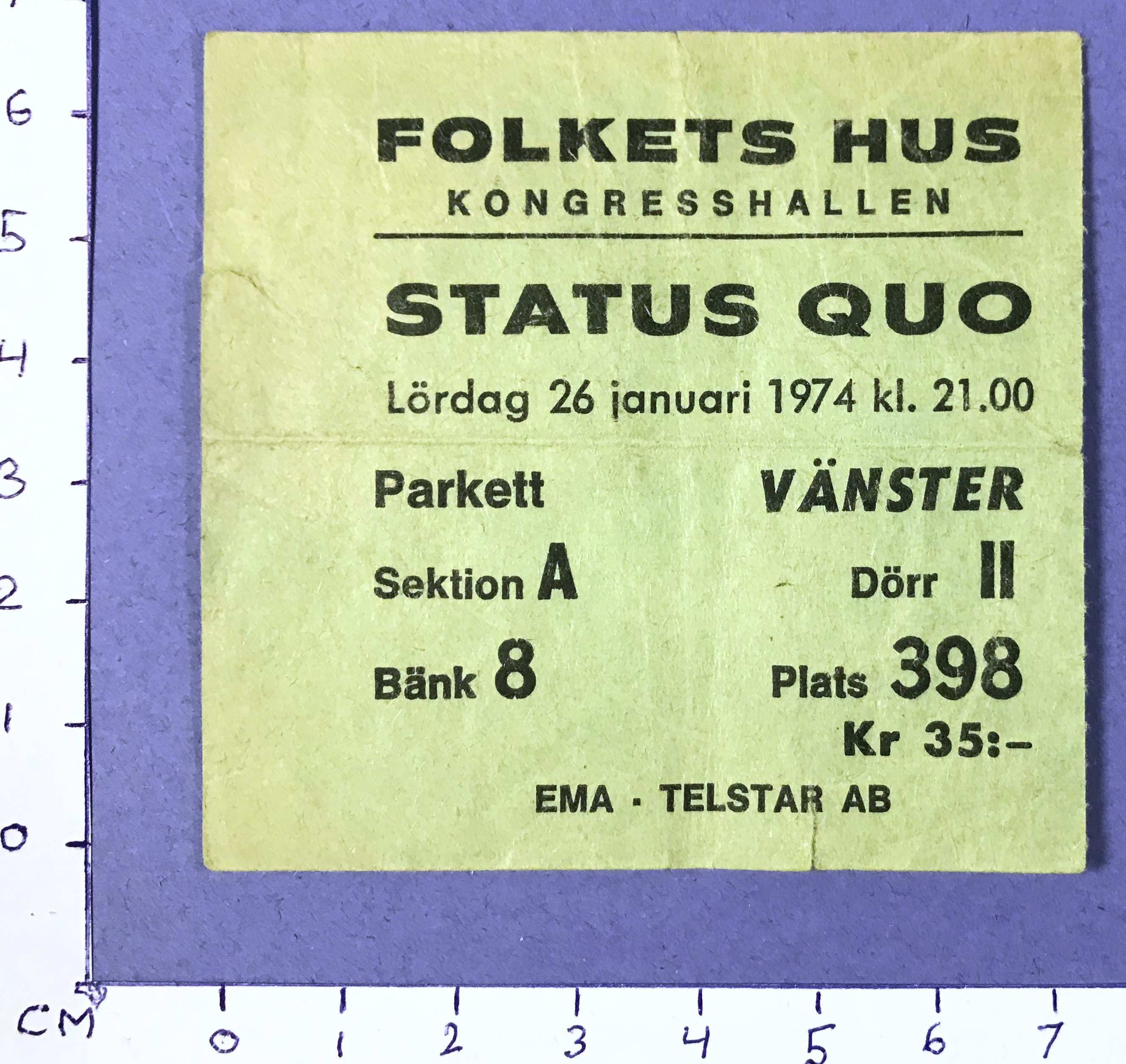 STATUS QUO - Stockholm 1974