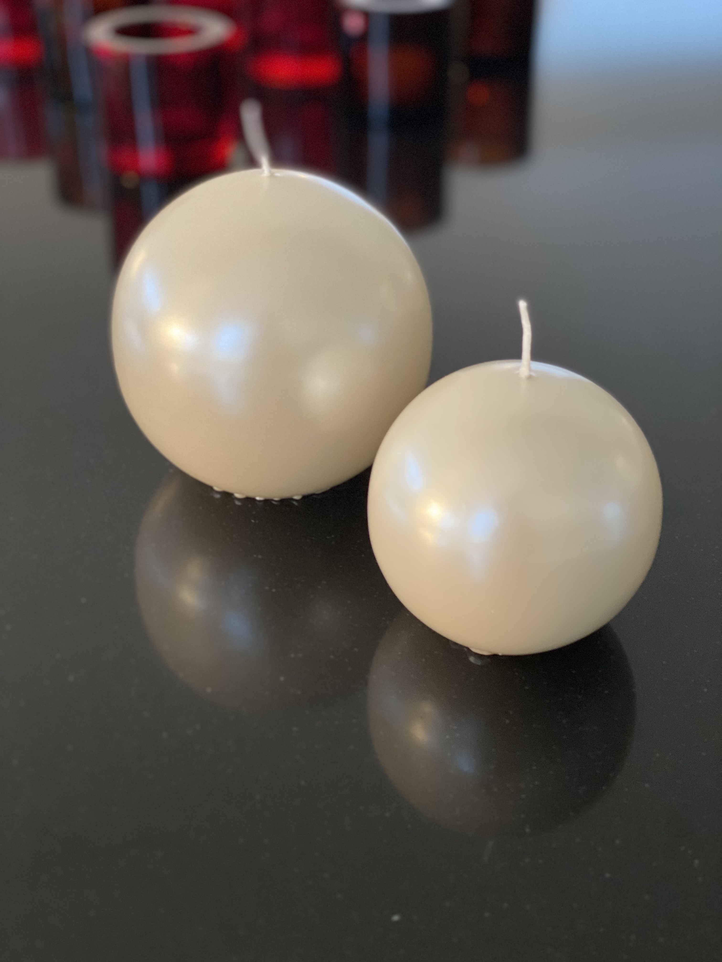 Kulljus / Dia : 10 cm & 8cm / Elfenben Pärla
