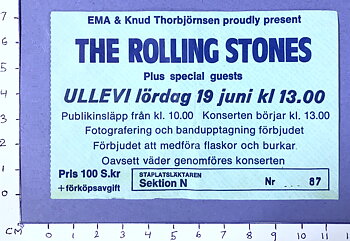 ROLLING STONES - Gothenburg 1982 (1st, blue)