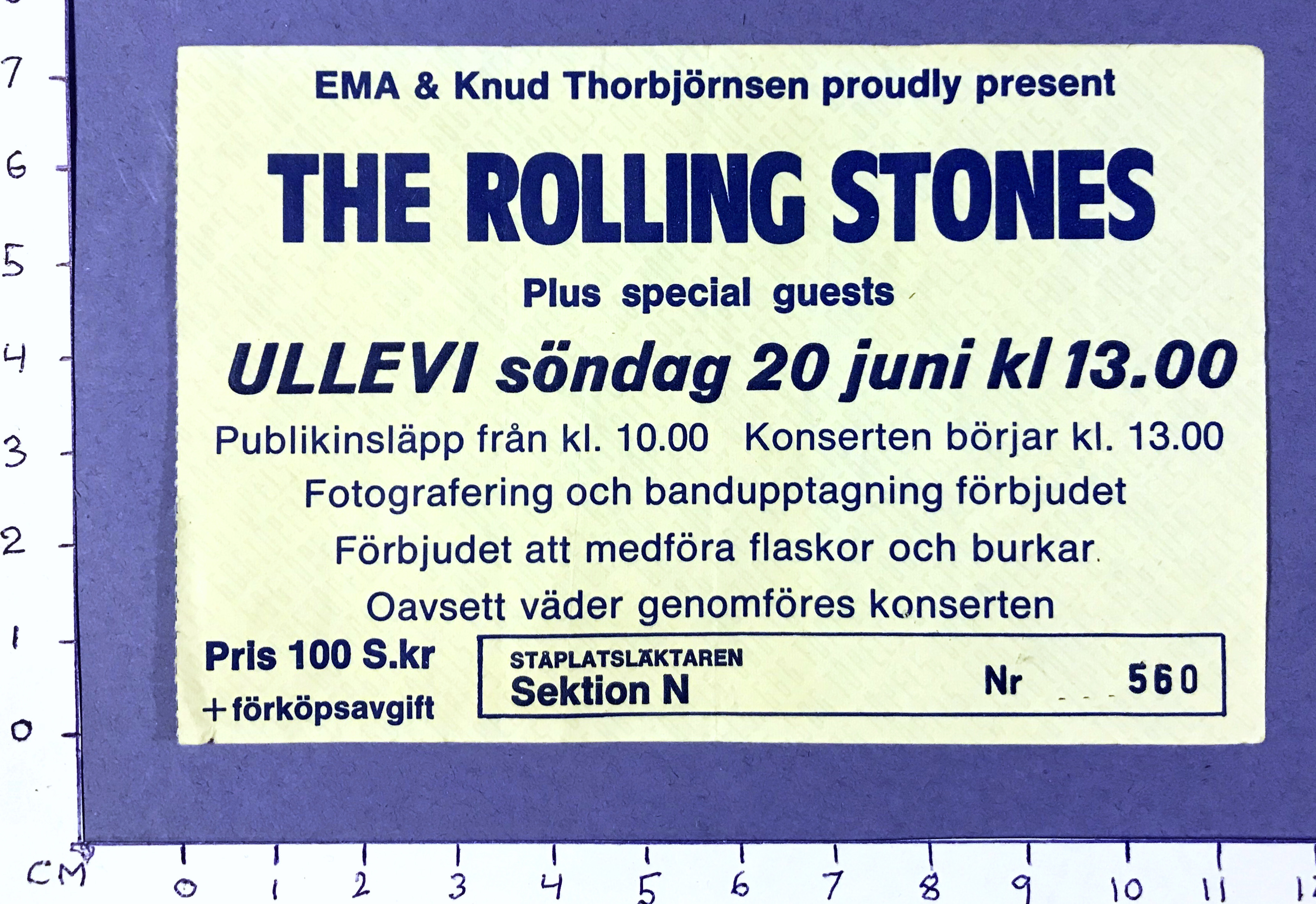 ROLLING STONES - Gothenburg 1982 (2nd, white)