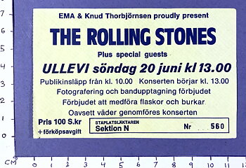 ROLLING STONES - Gothenburg 1982 (2nd, white)