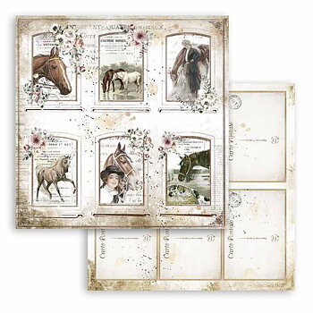 Stamperia - Double Face Paper -Romantic Horse cards - 12x12"
