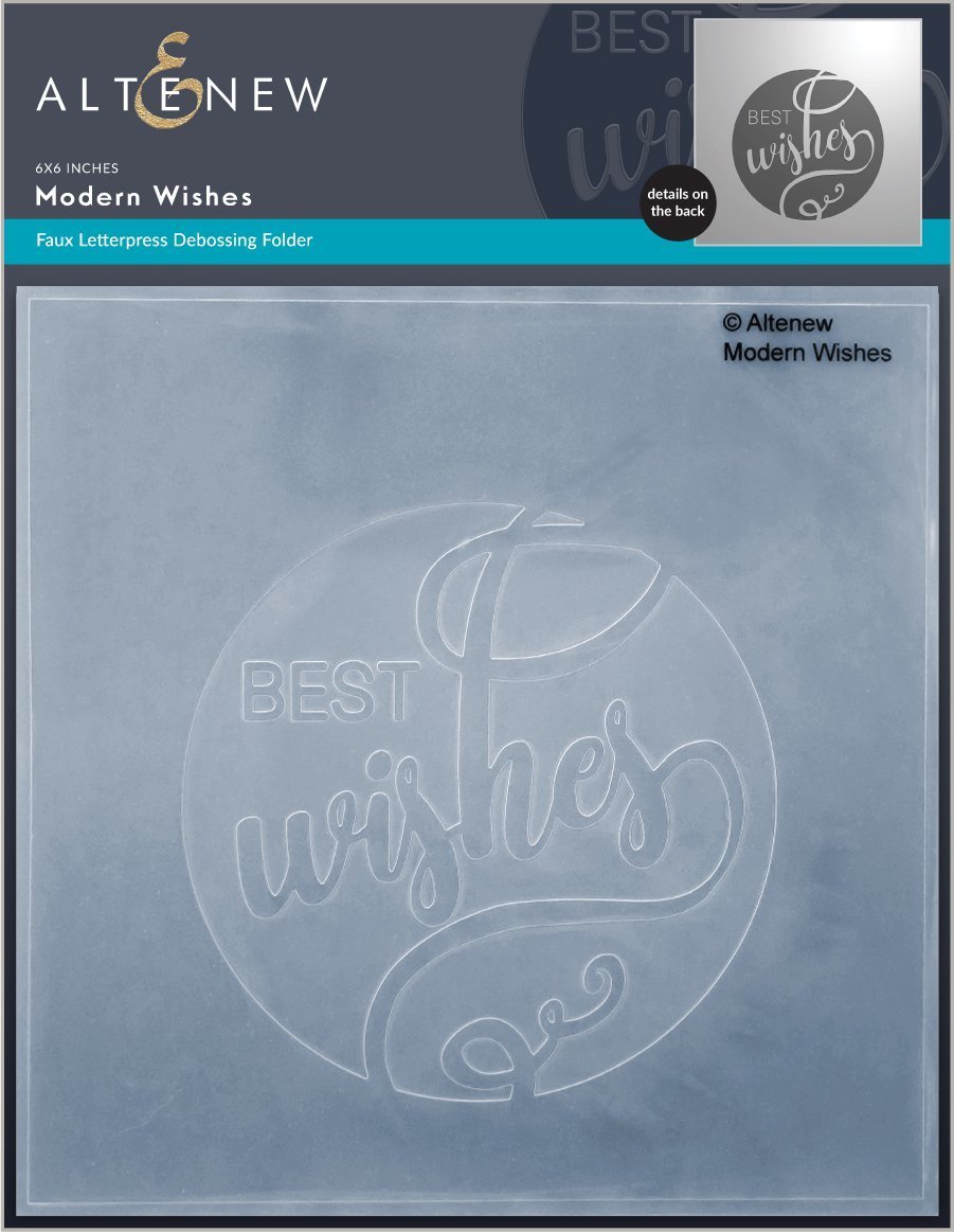 ALTENEW -Modern Wishes Debossing Folder