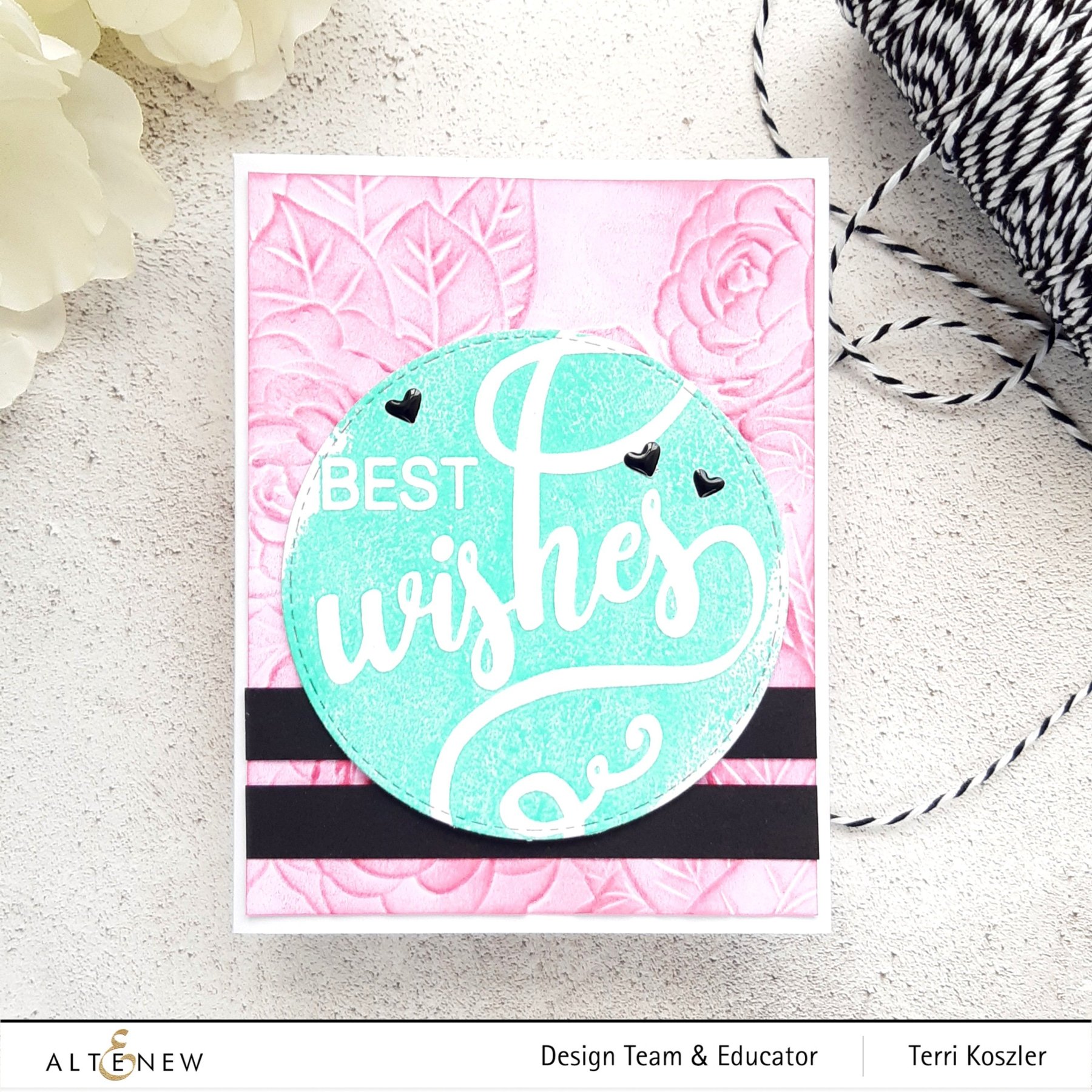 ALTENEW -Modern Wishes Debossing Folder - 6