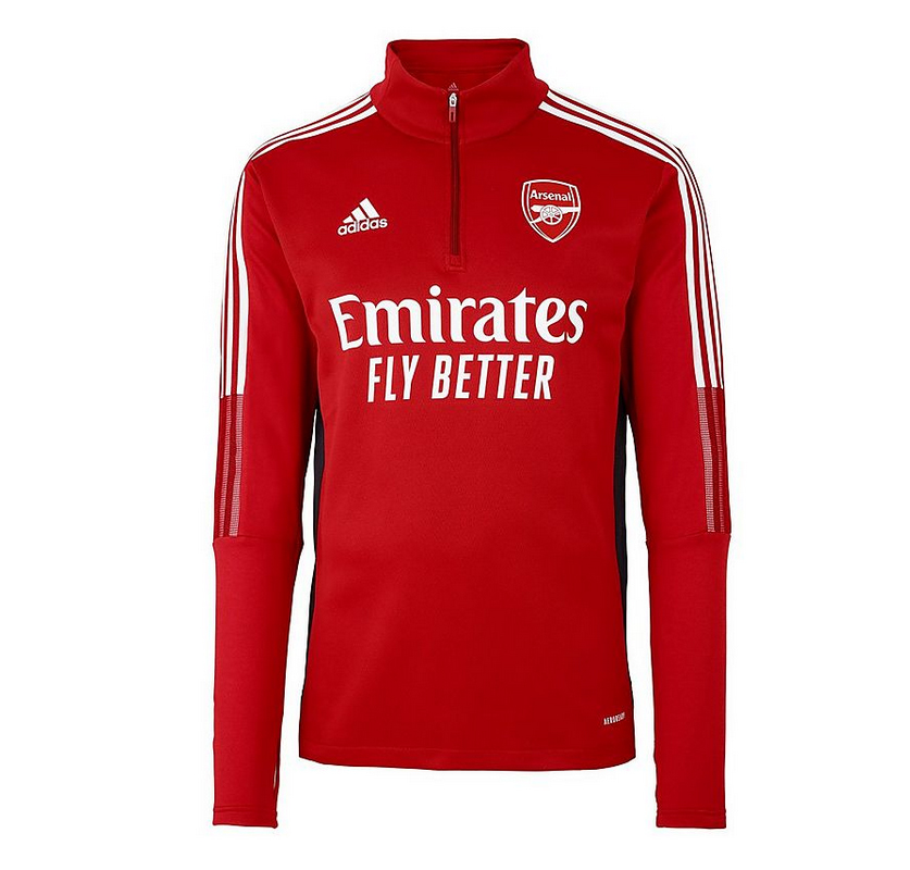 2021/2022 ARSENAL ADIDAS WARM UP TOP - RÖD