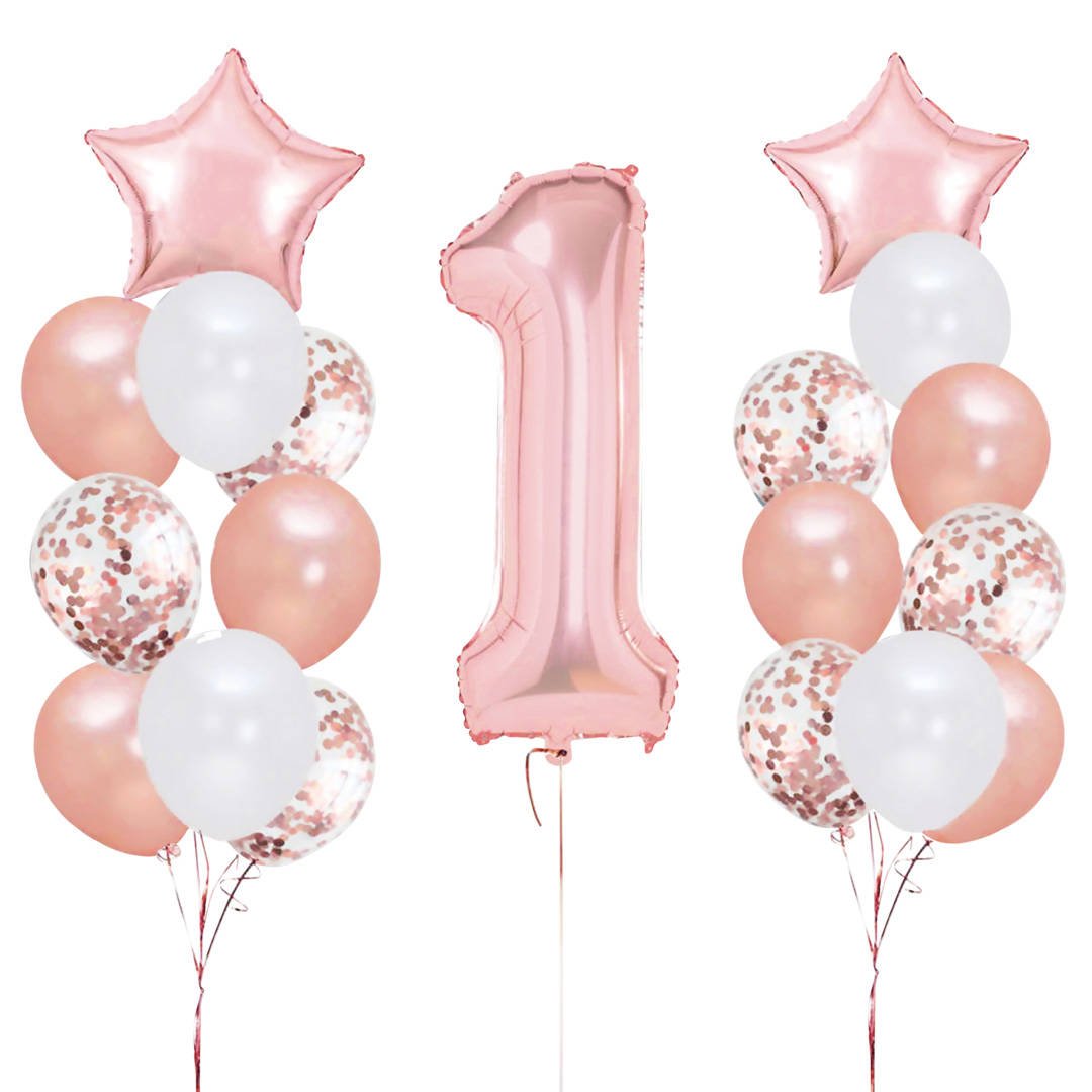 Ballongpaket | 1-årskalas | Rosé