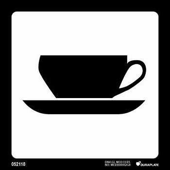 Färjeterminals- & flygplatsskylt (ICAO 9363) "Kafé" - IMPA 33.2423