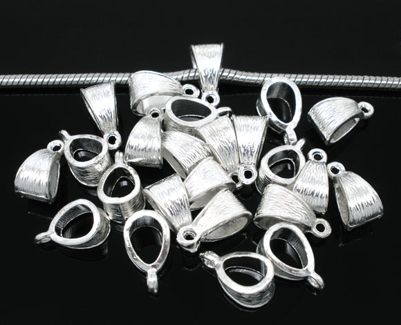 Connector / Bail, Triangle lt silver - 2