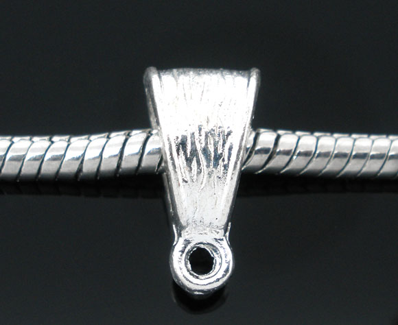 Connector / Bail, Triangle lt silver